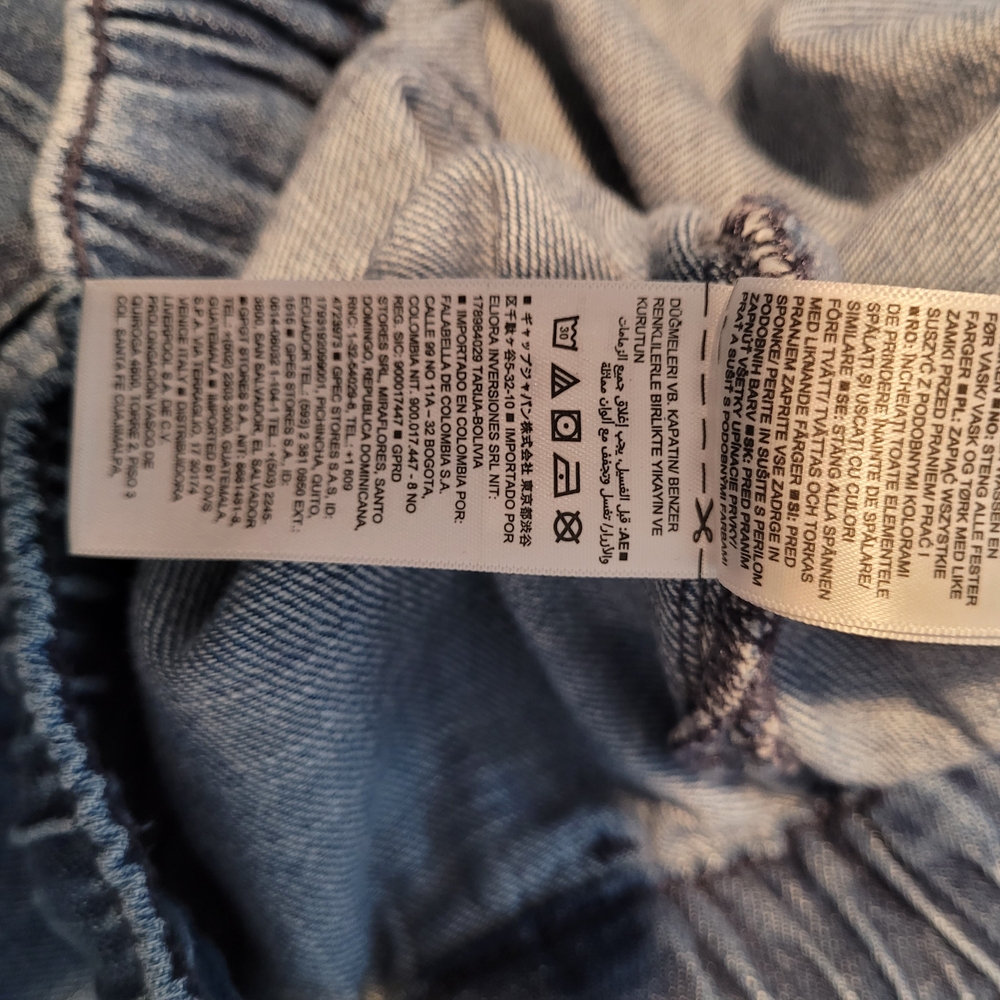 GAP Blue High Rise Wide-Leg Denim Trousers Size XL - Picture 10 of 11
